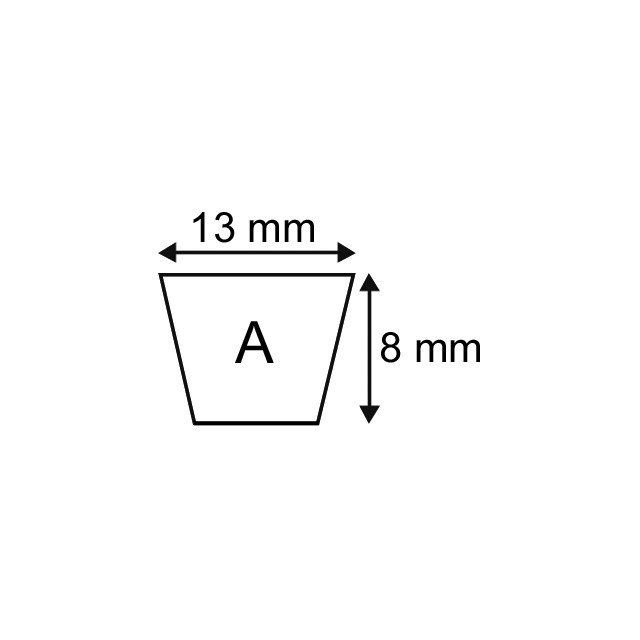 Courroie Trapezoidale Lisse A53 - 13X8X1380 référence fournisseur 229222